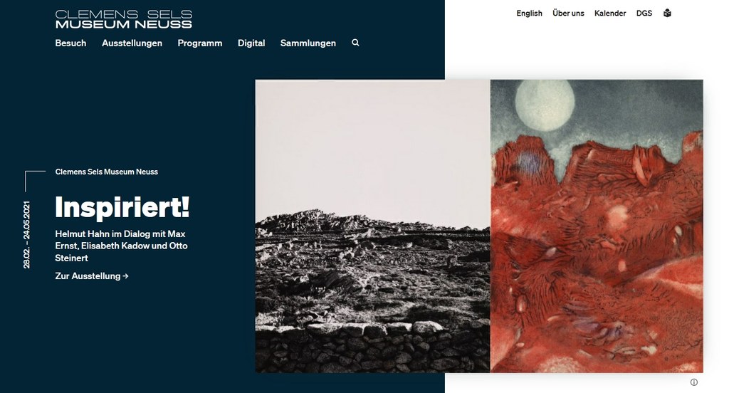 Neue Website des Clemens Sels Museums Neuss