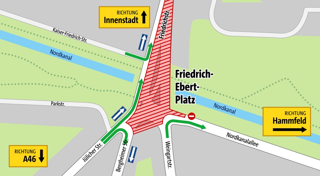 Bauarbeiten Friedrich-Ebert-Platz