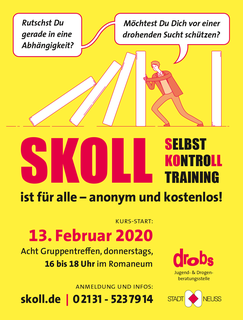 Anzeige zum Kursbeginn des Selbstkontrolltrainings SKOLL