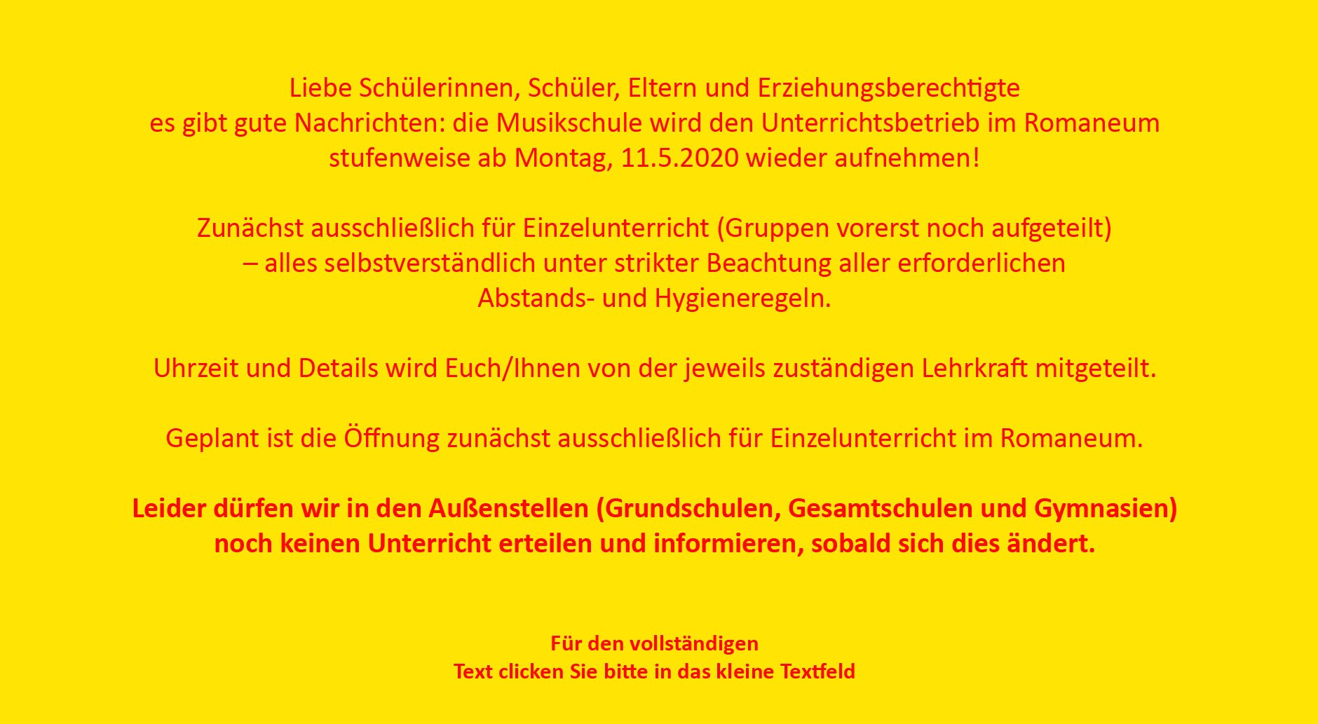 Corona-Info: Es geht wieder los, Schritt für Schritt! Corona-Info: Es geht wieder los, Schritt für Schritt!