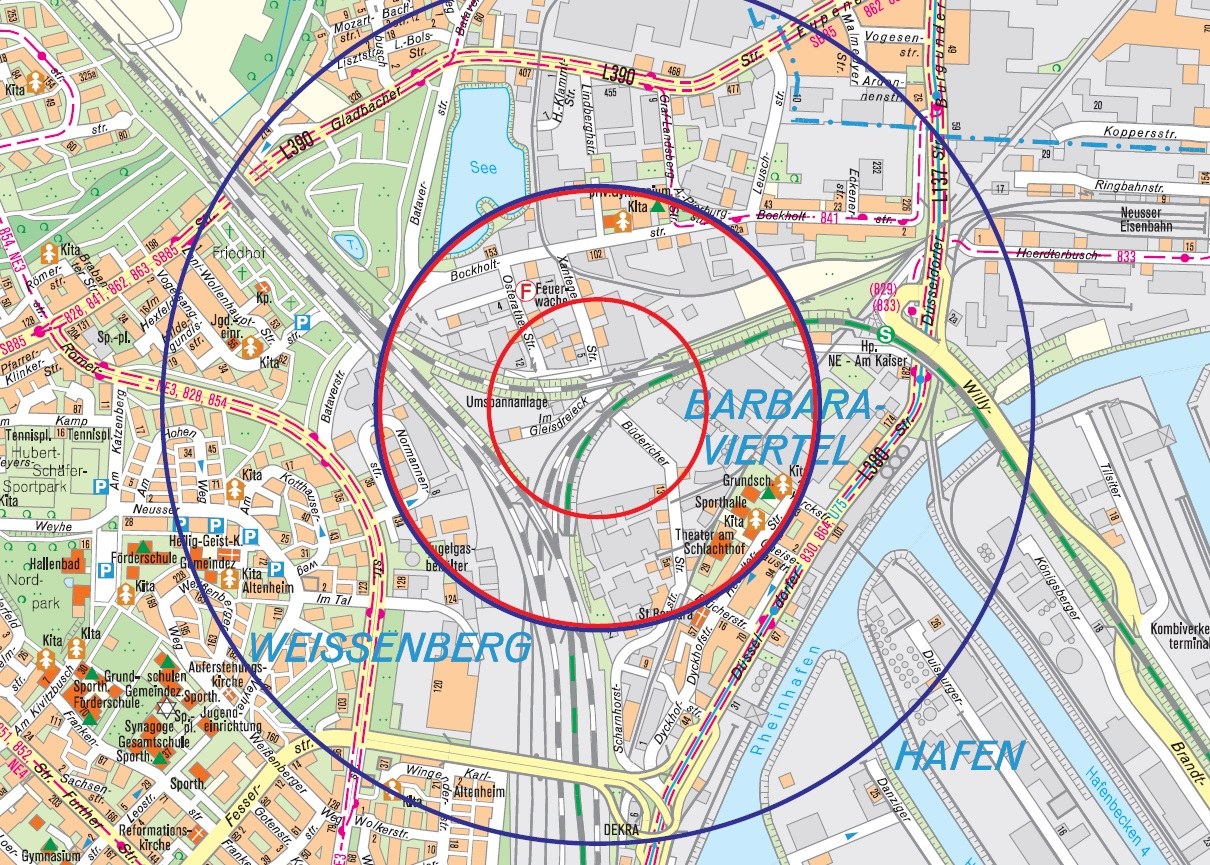 Bombenverdacht im Barbaraviertel Bombenverdacht im Barbaraviertel