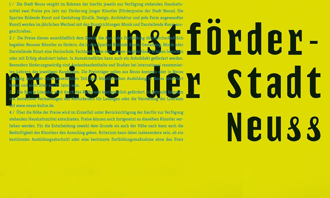Kunstförderpreiswettbewerb bis zum 31. August 2021 verlängert! Kunstförderpreiswettbewerb bis zum 31. August 2021 verlängert!