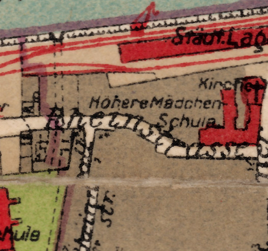 Ausschnitt einer historischen Karte von 1925.