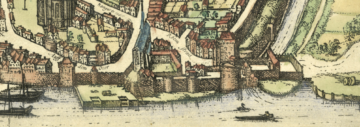 Ausschnitt des kolorierten Kupferstichs.