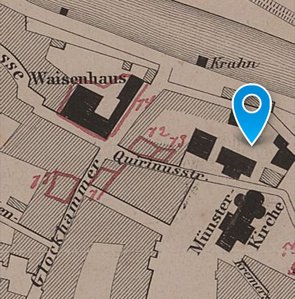 Ausschnitt einer historischen Karte von 1873.
