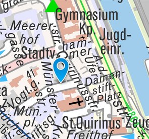 Ausschnitt der Stadtkarte.