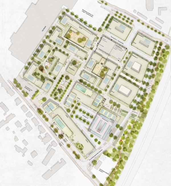 Städtebaulicher und freiraumplanerischer Entwurf des Quartiers