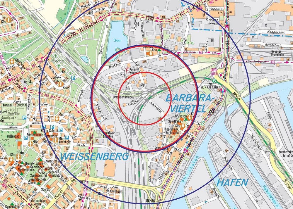 Bombenverdacht im Barbaraviertel