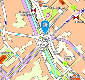 Ausschnitt des Innenstadtplans.