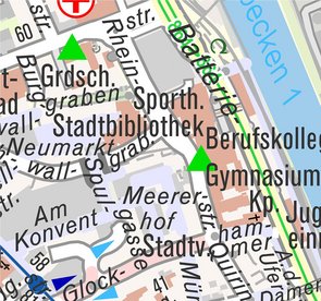 Ausschnitt der Stadtkarte.