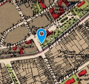 Ausschnitt einer historischen Karte von 1925.