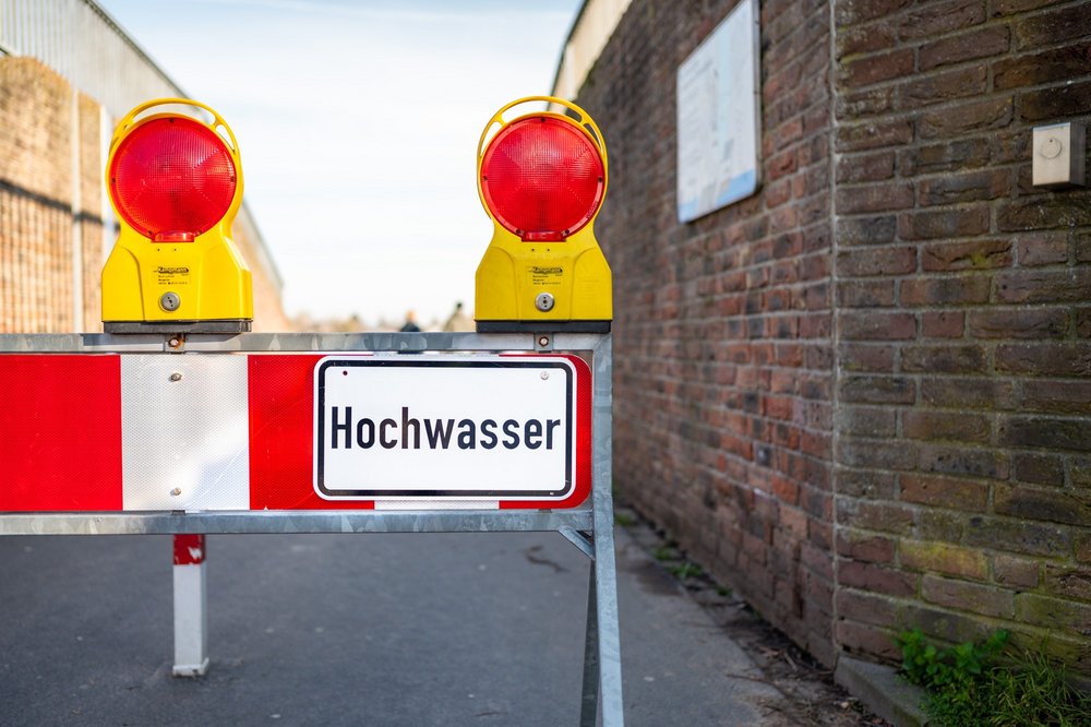 Hochwasserlage in Neuss