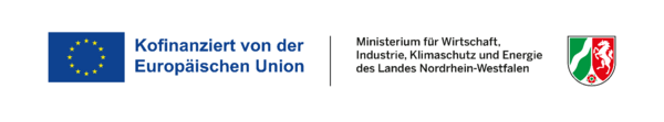 Kofinanziert von der Europäischen Union und dem Ministerium für Wirtschaft, Industrie, Klimaschutz und Energie des Landse Nordrhein-Westfalen