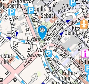 Ausschnitt der Stadtkarte.