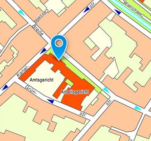 Ausschnitt des Innenstadtplans.