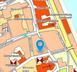 Ausschnitt des Innenstadtplans.