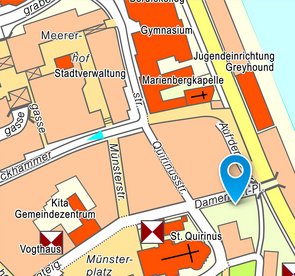 Ausschnitt des Innenstadtplans.