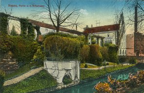 Nachträglich koloriertes Foto der begrünten Partie.