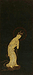 Anonym, Bodhisattva Seishi, 13. Jh., Farben und Gold auf Seide, 66 x 25,6 cm