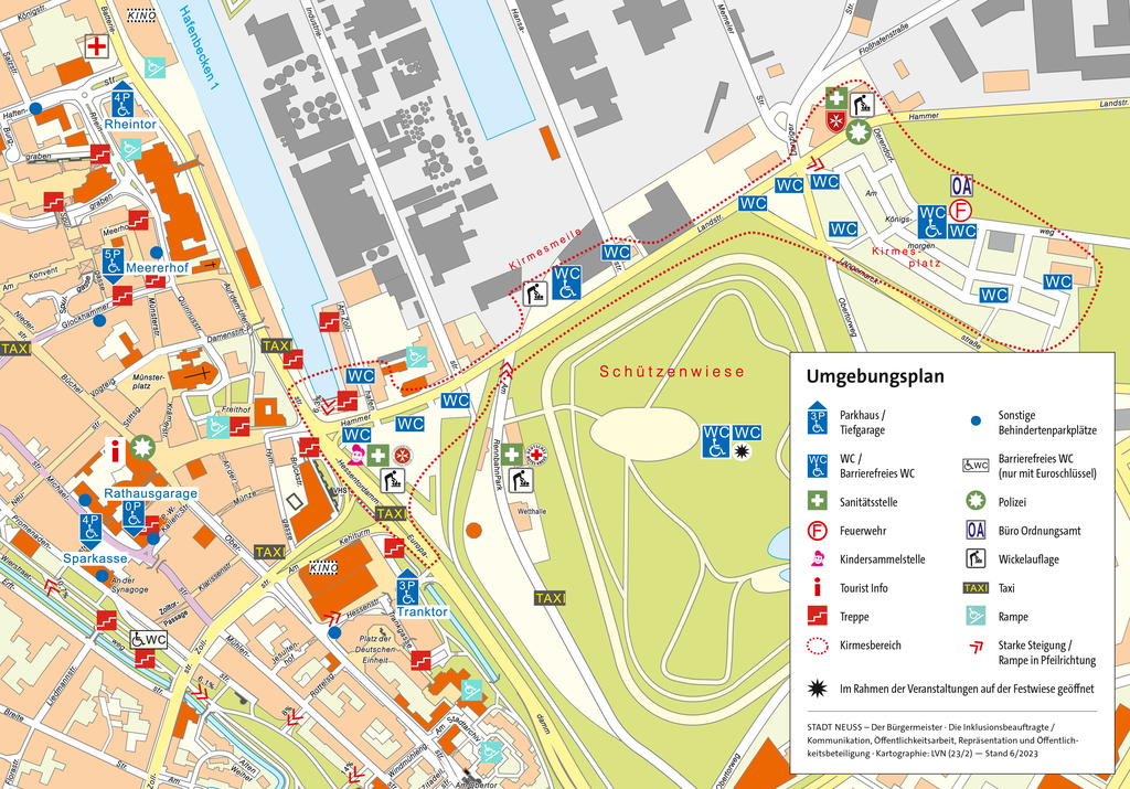 Lageplan der Kirmes und Schützenwiese zum Schützenfest 2023