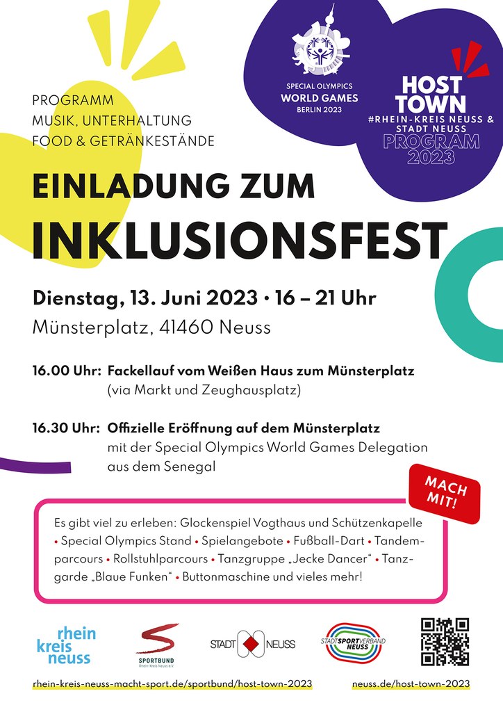 Plakat des Inklusionsfests auf dem Münsterplatz