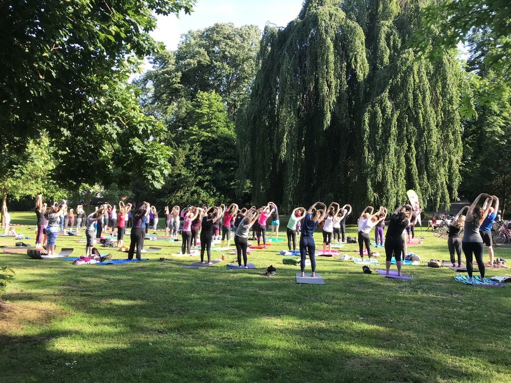 Auch Yoga im Stadtgarten war sehr gut besucht.