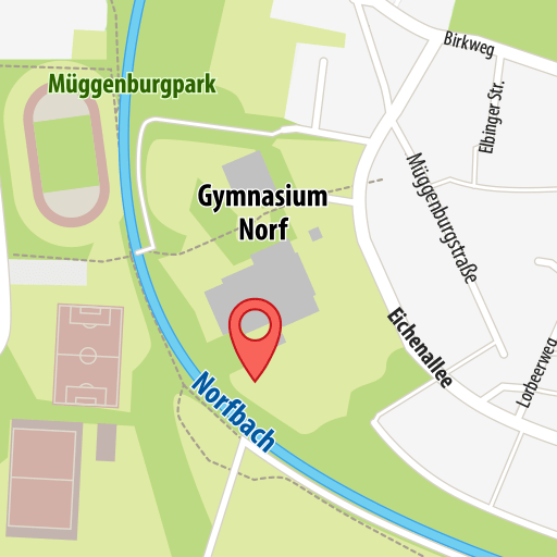 Karte des Parks am Gymnasium Norf