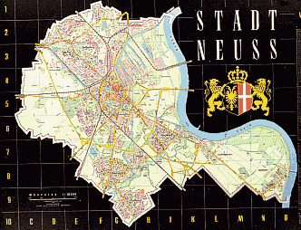 Neusser Stadtplan 1967 - „Bahnhofsplan“