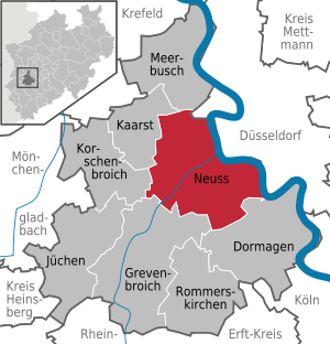 Abb. 1: Lage der Stadt Neuss