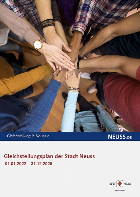 Titelbild: Gleichstellungsplan 2022–2025 der Stadt Neuss